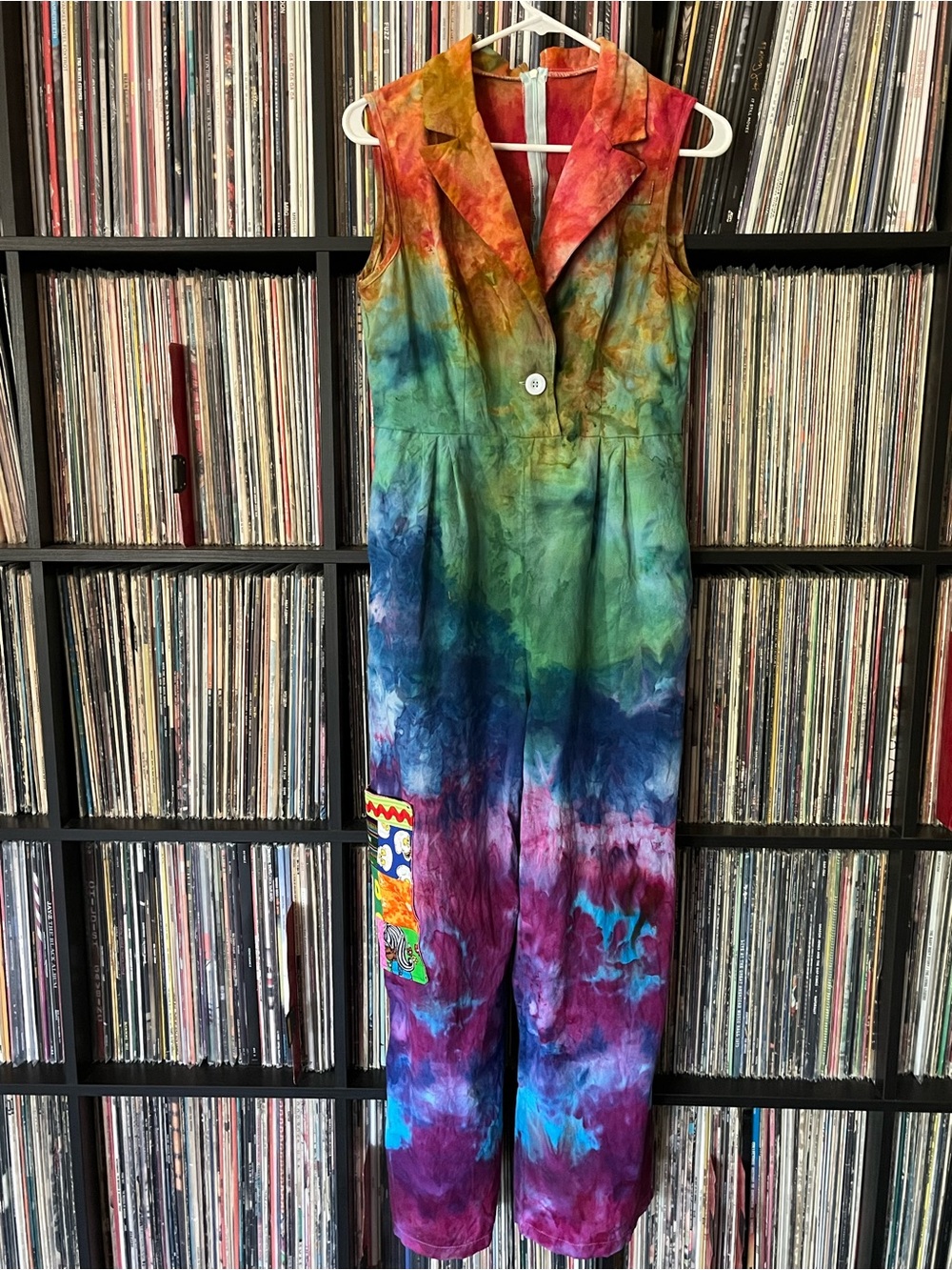 Rainbow Ice Dyed Partytime Suit with patchwork pocket for PHISH Festival 🌈⭕️🎉 - Picture 2 of 10